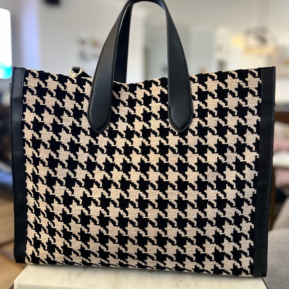 Kate Spade Manhattan Houndstooth Tote in Black and Cream - Picture 4 of 5